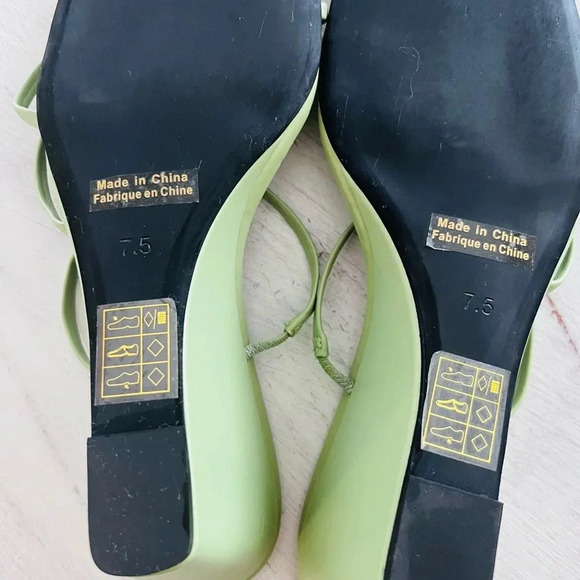 Free People Jeffrey Campbell Palate Strappy Wedge in Green Size 7.5 NWOT - Picture 7 of 8